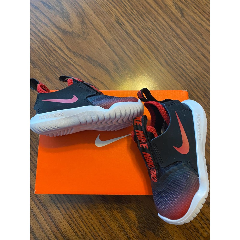 NEW in box Nike Flex Runner - available in sizes 4 and 5 toddler - red and black